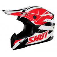 Мотокрос каска SHOT Pulse Revenge White Red Black Glossy
