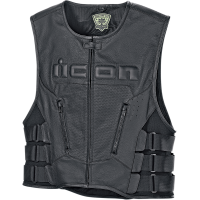 Кожен мото елек ICON VEST RED D3O