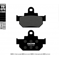 Предни/Задни мото накладки Galfer SEMI METAL FD070G1054